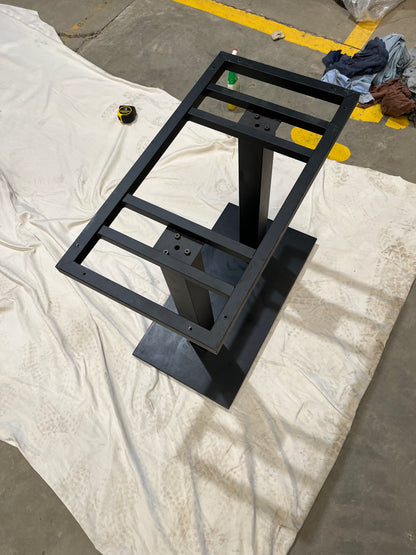 Black Steel Dual Upright Table Legs