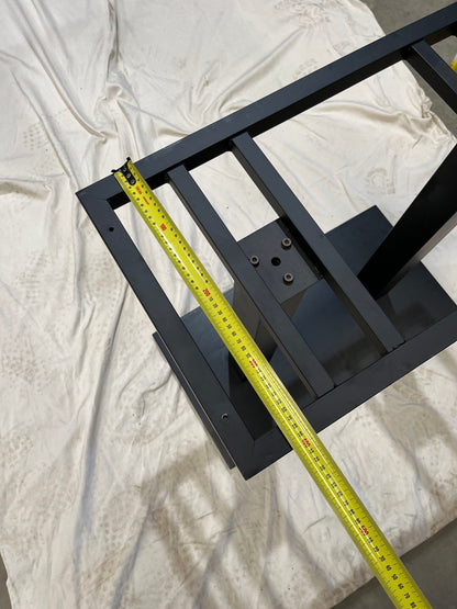 Black Steel Dual Upright Table Legs