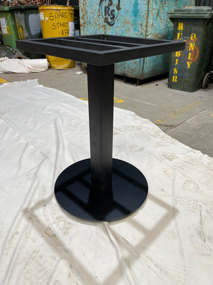 Black Steel Round Base Square Stand Table Leg