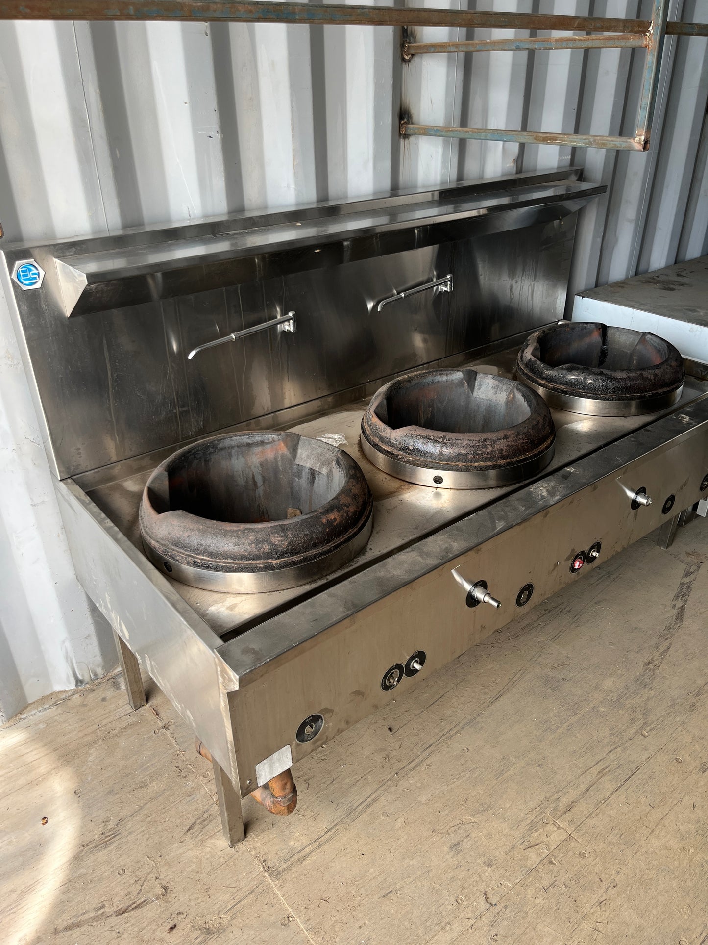 3 Burner Natural Gas Wok Station