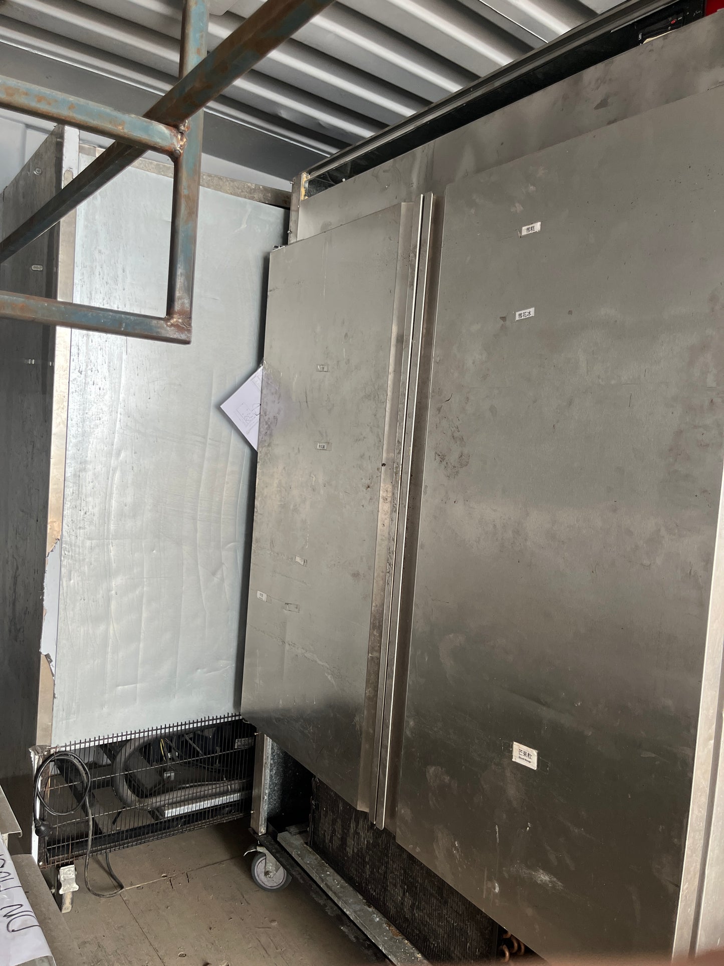 Stainless Steel Double Door Freezer