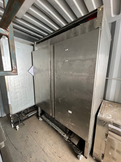 Stainless Steel Double Door Freezer