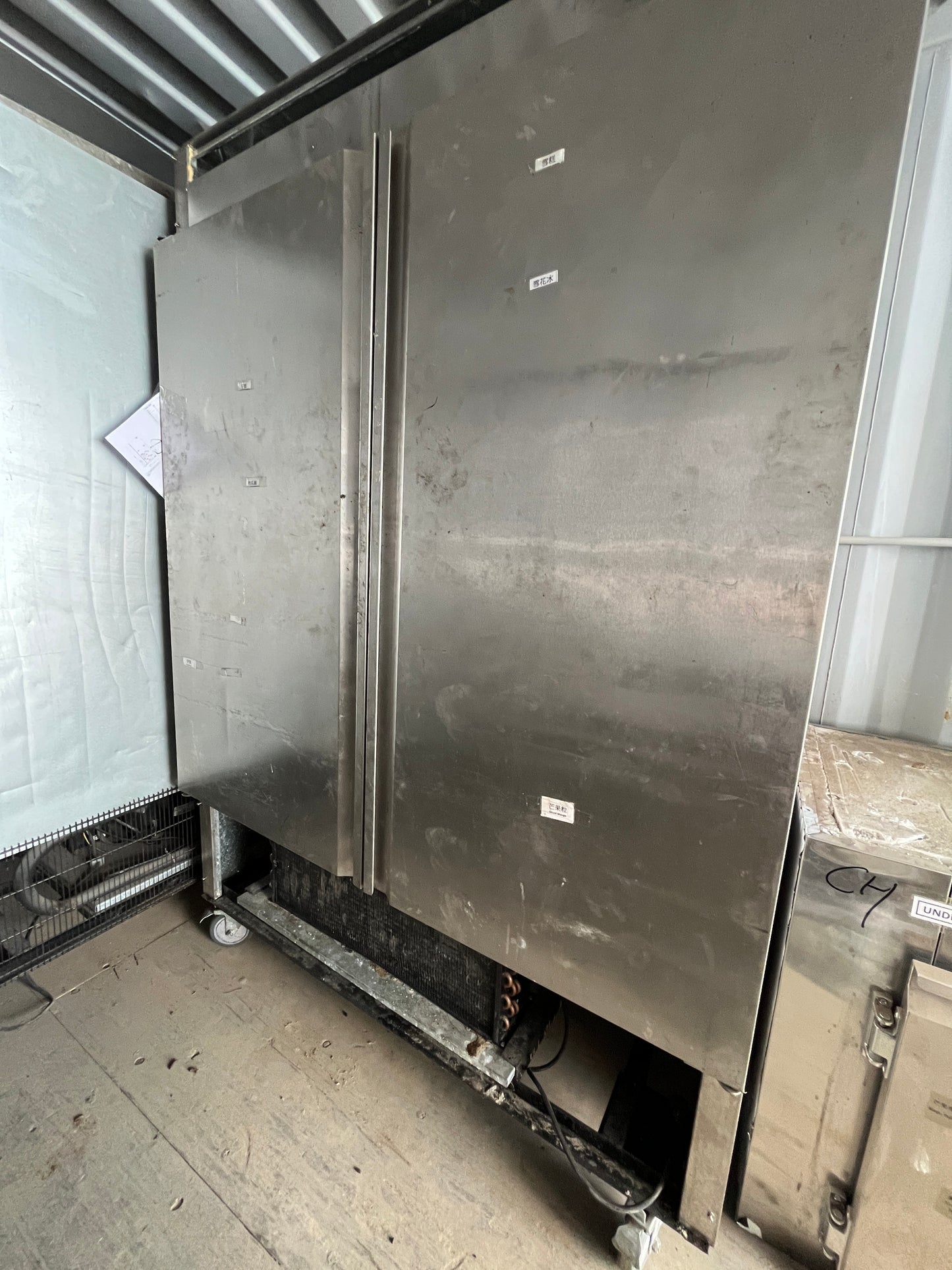 Stainless Steel Double Door Freezer