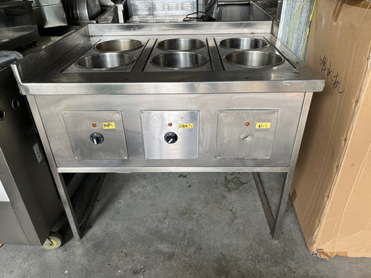 6 Pot Stainless Steel Commercial Bain Marie