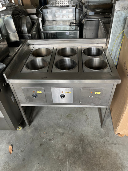 6 Pot Stainless Steel Commercial Bain Marie