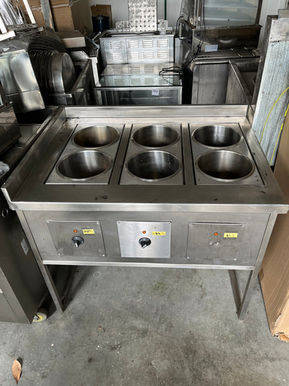 6 Pot Stainless Steel Commercial Bain Marie