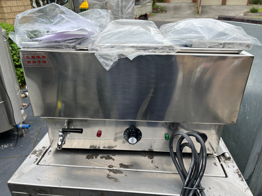 Commercial Triple Pot Bain Marie with Drain Tap