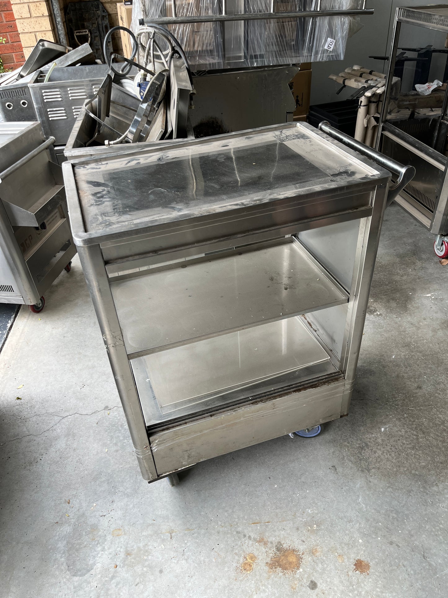 Commercial Stainless Steel Yum Cha Trolley *Damaged*